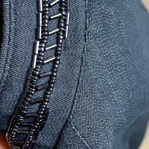 Work to Weekend Beaded Jean Minimalist Jacket - Picture 5 of 8